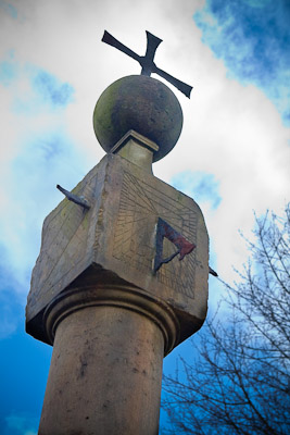 The village cross at Barlborough, with it's sundial