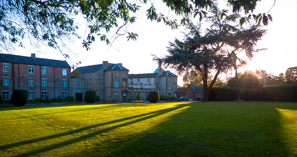 Mount St Mary's College in Spinkhill, at dawn