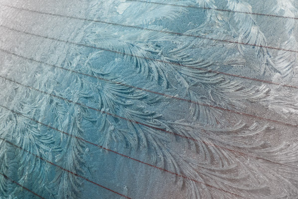 Frozen car window