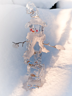 Ice cube snowman