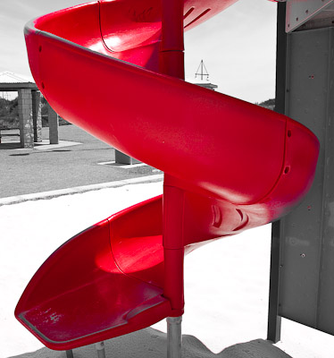 A playground helter-skelter in Rockingham