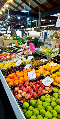 Fremantle Market is full of colourful fresh fruit stalls