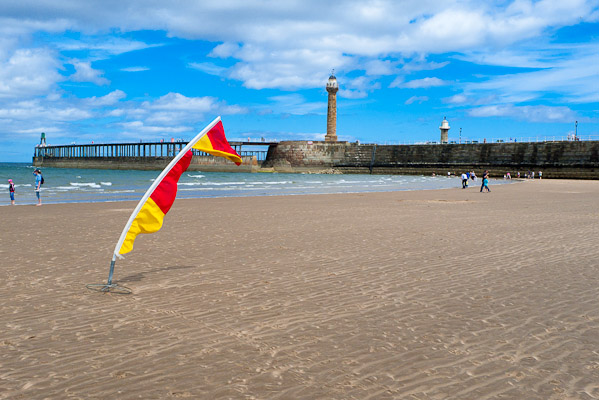 Swim between the flags on Whitby Beach