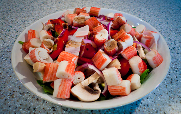 Yummy seafood salad
