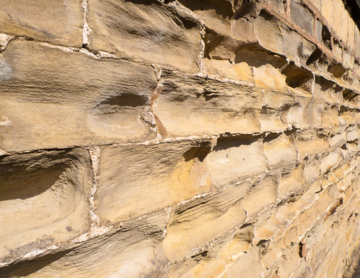 Weathered wall, Barlborough Village