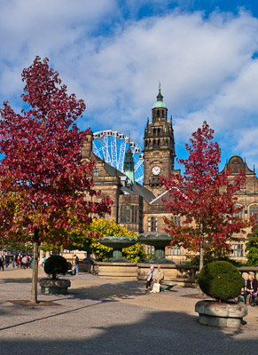 Autumn colours in the centre of Sheffield
