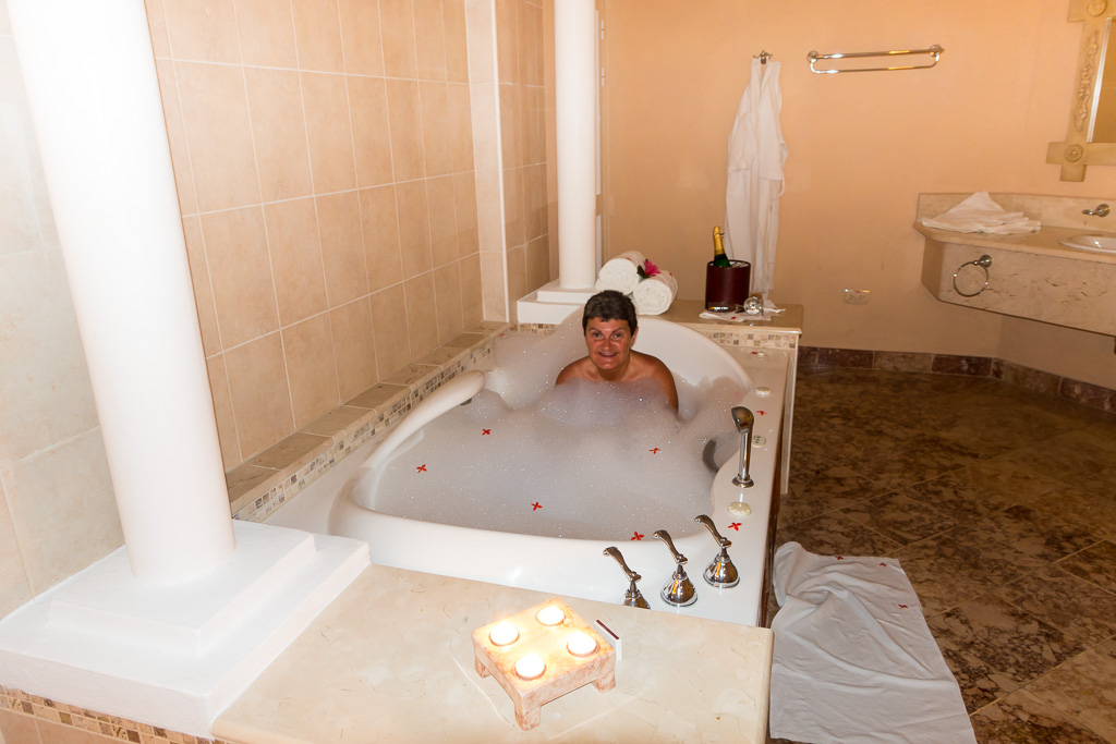 Our butler had prepared us a bath