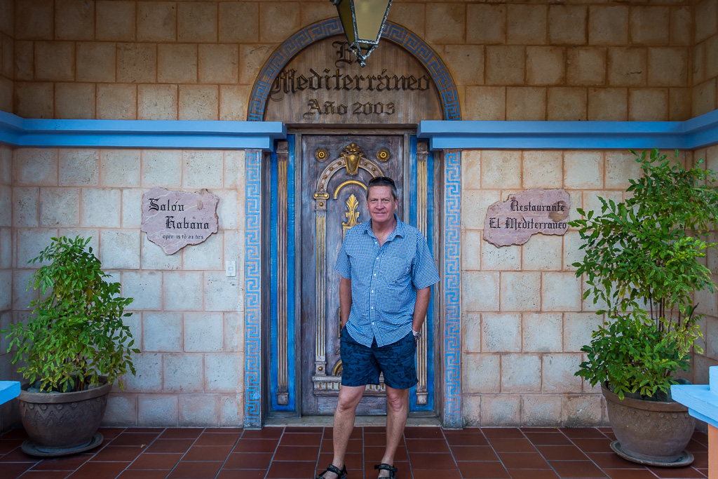 Outside the Mediteranian restaurant